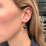 Victorian Malachite Snake Earrings-Charlotte Sayers Antique Jewellery