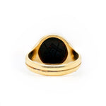 Victorian Masonic Bloodstone Signet Ring-Charlotte Sayers Antique Jewellery