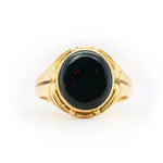 Victorian Masonic Bloodstone Signet Ring-Charlotte Sayers Antique Jewellery