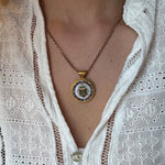 Victorian Micro Mosaic Beetle Pendant-Charlotte Sayers Antique Jewellery