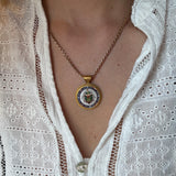 Victorian Micro Mosaic Beetle Pendant-Charlotte Sayers Antique Jewellery