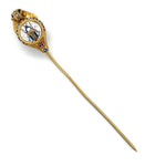 Victorian Micro Mosaic Beetle Stick Pin-Charlotte Sayers Antique Jewellery