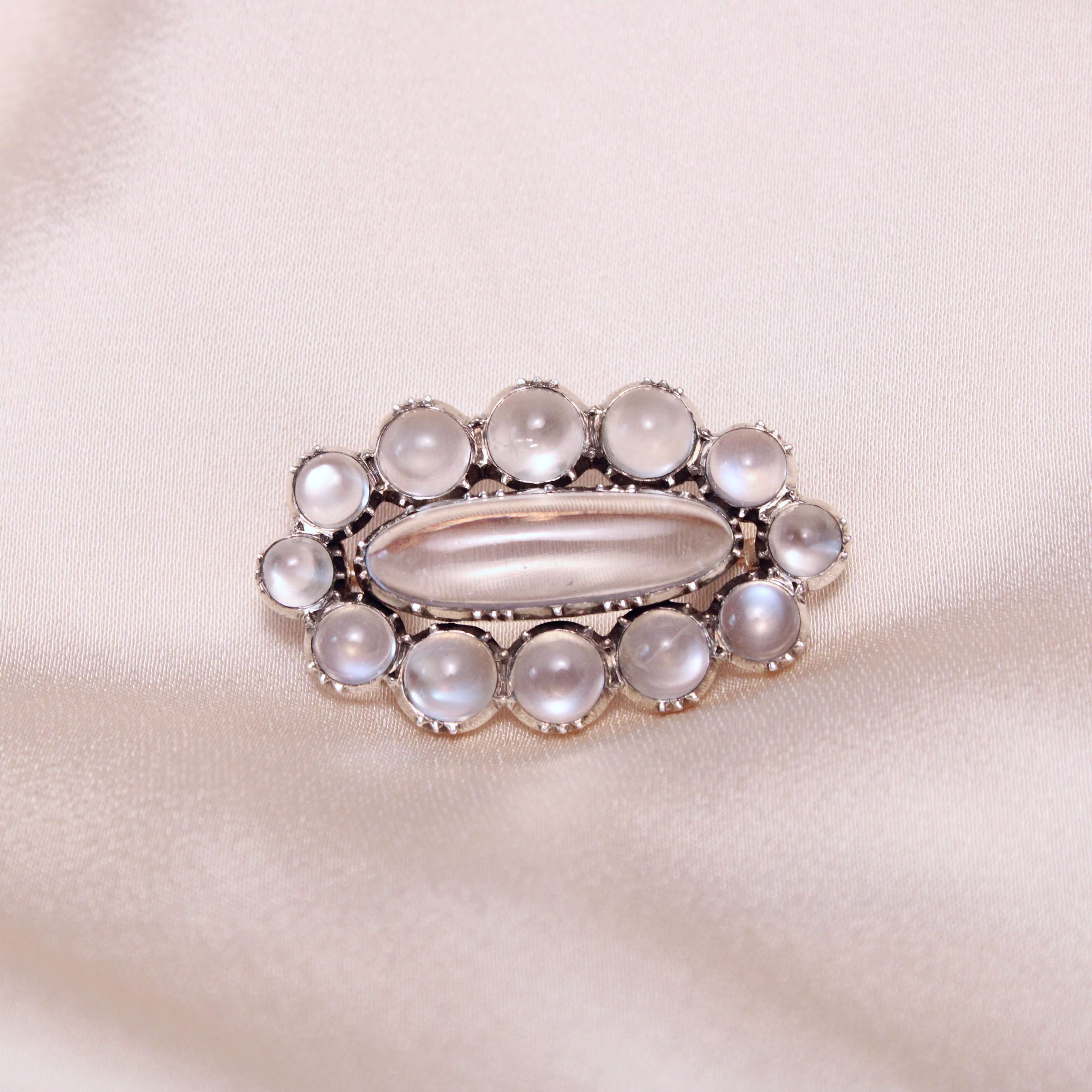 Victorian Moonstone Brooch-Charlotte Sayers Antique Jewellery