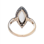 Victorian Moonstone Diamond Ring-Charlotte Sayers Antique Jewellery