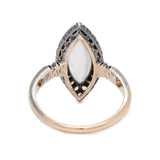 Victorian Moonstone Diamond Ring-Charlotte Sayers Antique Jewellery