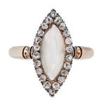 Victorian Moonstone Diamond Ring-Charlotte Sayers Antique Jewellery