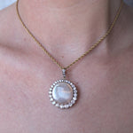 Victorian Moonstone and Diamond Pendant-Charlotte Sayers Antique Jewellery