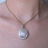 Victorian Moonstone and Diamond Pendant-Charlotte Sayers Antique Jewellery