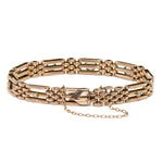 Victorian Moonstone and Pearl Gate Bracelet-Charlotte Sayers Antique Jewellery