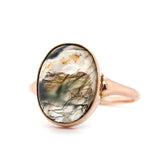 Victorian Moss Agate Ring-Charlotte Sayers Antique Jewellery