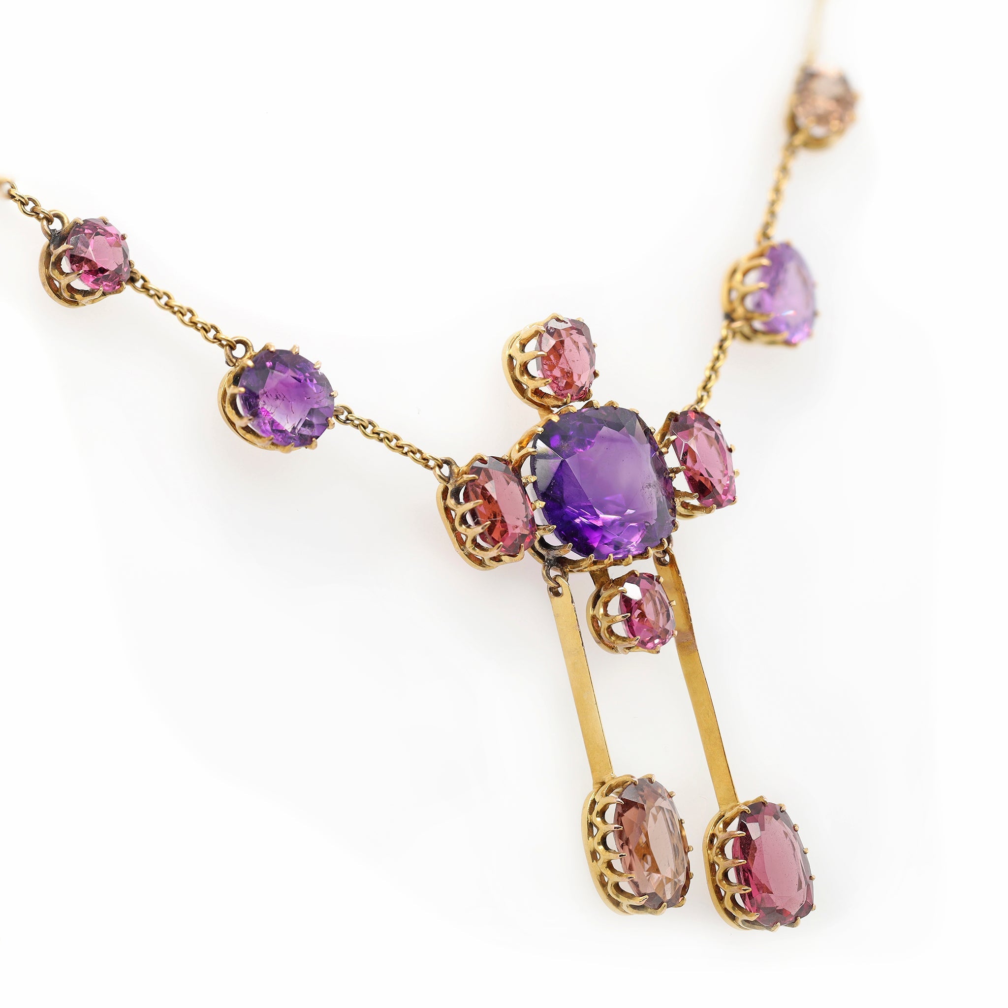 Victorian Multi-Gem Necklace-Charlotte Sayers Antique Jewellery