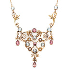 Victorian Multi Gem Necklace-Charlotte Sayers Antique Jewellery