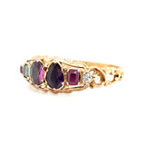 Victorian Multi Gem Regard Ring-Charlotte Sayers Antique Jewellery