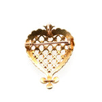 Victorian Natural Pearl Heart Shaped Brooch/Pendant-Charlotte Sayers Antique Jewellery