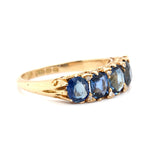 Victorian Natural Sapphire Five Stone Ring-Charlotte Sayers Antique Jewellery