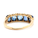 Victorian Natural Sapphire Five Stone Ring-Charlotte Sayers Antique Jewellery