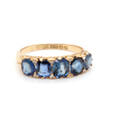 Victorian Natural Sapphire Five Stone Ring-Charlotte Sayers Antique Jewellery