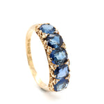 Victorian Natural Sapphire Five Stone Ring-Charlotte Sayers Antique Jewellery