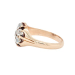 Victorian Old Cut Diamond Cluster Ring-Charlotte Sayers Antique Jewellery