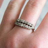 Victorian Old Cut Diamond Two Row Ring-Charlotte Sayers Antique Jewellery