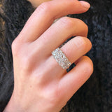 Victorian Old Cut Two Row Diamond Ring-Charlotte Sayers Antique Jewellery