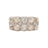 Victorian Old Cut Two Row Diamond Ring-Charlotte Sayers Antique Jewellery