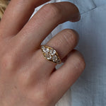 Victorian Old European Cut Chunky Ring-Charlotte Sayers Antique Jewellery