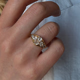 Victorian Old European Cut Chunky Ring-Charlotte Sayers Antique Jewellery