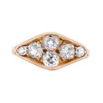 Victorian Old European Cut Chunky Ring-Charlotte Sayers Antique Jewellery