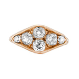 Victorian Old European Cut Chunky Ring-Charlotte Sayers Antique Jewellery