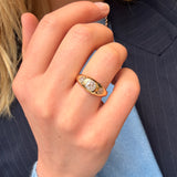Victorian Old European Cut Diamond Gypsy Ring-Charlotte Sayers Antique Jewellery