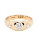 Victorian Old European Cut Diamond Gypsy Ring-Charlotte Sayers Antique Jewellery