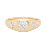 Victorian Old European Cut Diamond Gypsy Ring-Charlotte Sayers Antique Jewellery