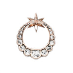 Victorian Old Mine Cut Diamond Circular Star Pendant-Charlotte Sayers Antique Jewellery