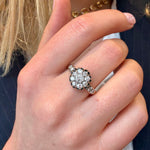 Victorian Old Mine Cut Diamond Cluster Ring-Charlotte Sayers Antique Jewellery