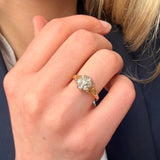 Victorian Old Mine Cut Diamond Cluster Ring-Charlotte Sayers Antique Jewellery