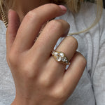 Victorian Old Mine Cut Diamond Cluster Ring-Charlotte Sayers Antique Jewellery