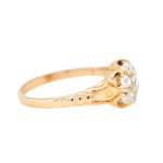 Victorian Old Mine Cut Diamond Cluster Ring-Charlotte Sayers Antique Jewellery