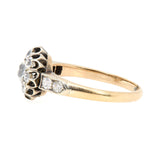 Victorian Old Mine Cut Diamond Cluster Ring-Charlotte Sayers Antique Jewellery