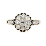 Victorian Old Mine Cut Diamond Cluster Ring-Charlotte Sayers Antique Jewellery
