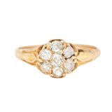 Victorian Old Mine Cut Diamond Cluster Ring-Charlotte Sayers Antique Jewellery