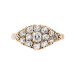 Victorian Old Mine Cut Diamond Cluster Ring-Charlotte Sayers Antique Jewellery
