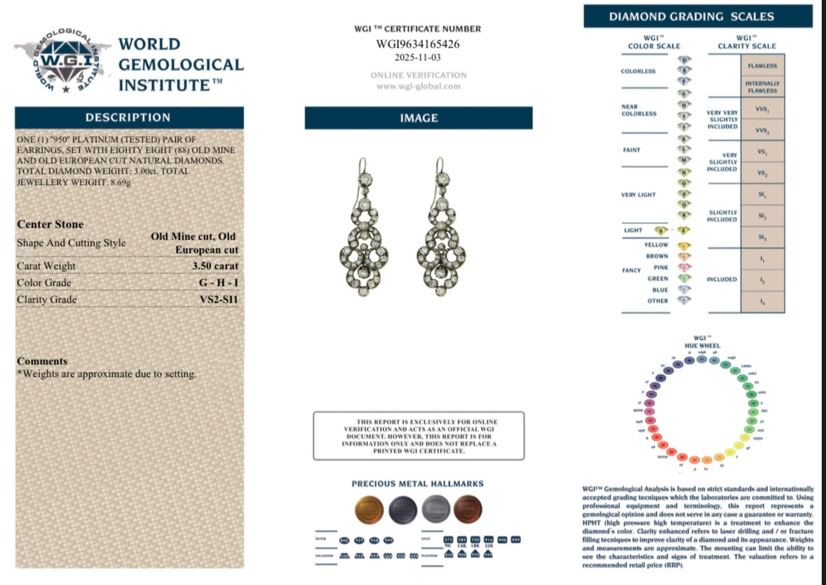 Victorian Old Mine Cut Diamond Earrings-Charlotte Sayers Antique Jewellery