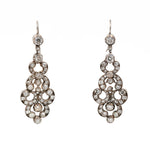 Victorian Old Mine Cut Diamond Earrings-Charlotte Sayers Antique Jewellery
