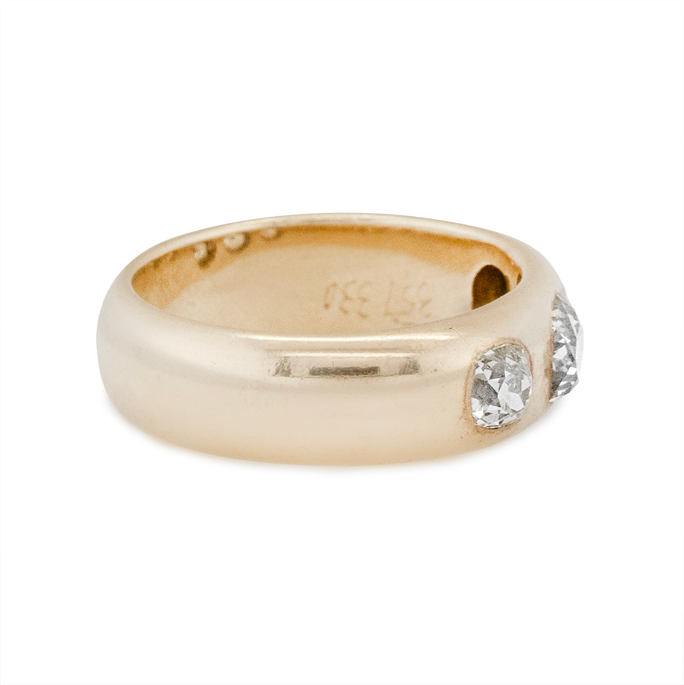 Victorian Old Mine Cut Diamond Gypsy Ring-Charlotte Sayers Antique Jewellery