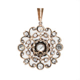 Victorian Old Mine Cut Diamond Pendant-Charlotte Sayers Antique Jewellery