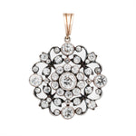 Victorian Old Mine Cut Diamond Pendant-Charlotte Sayers Antique Jewellery