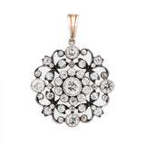 Victorian Old Mine Cut Diamond Pendant-Charlotte Sayers Antique Jewellery