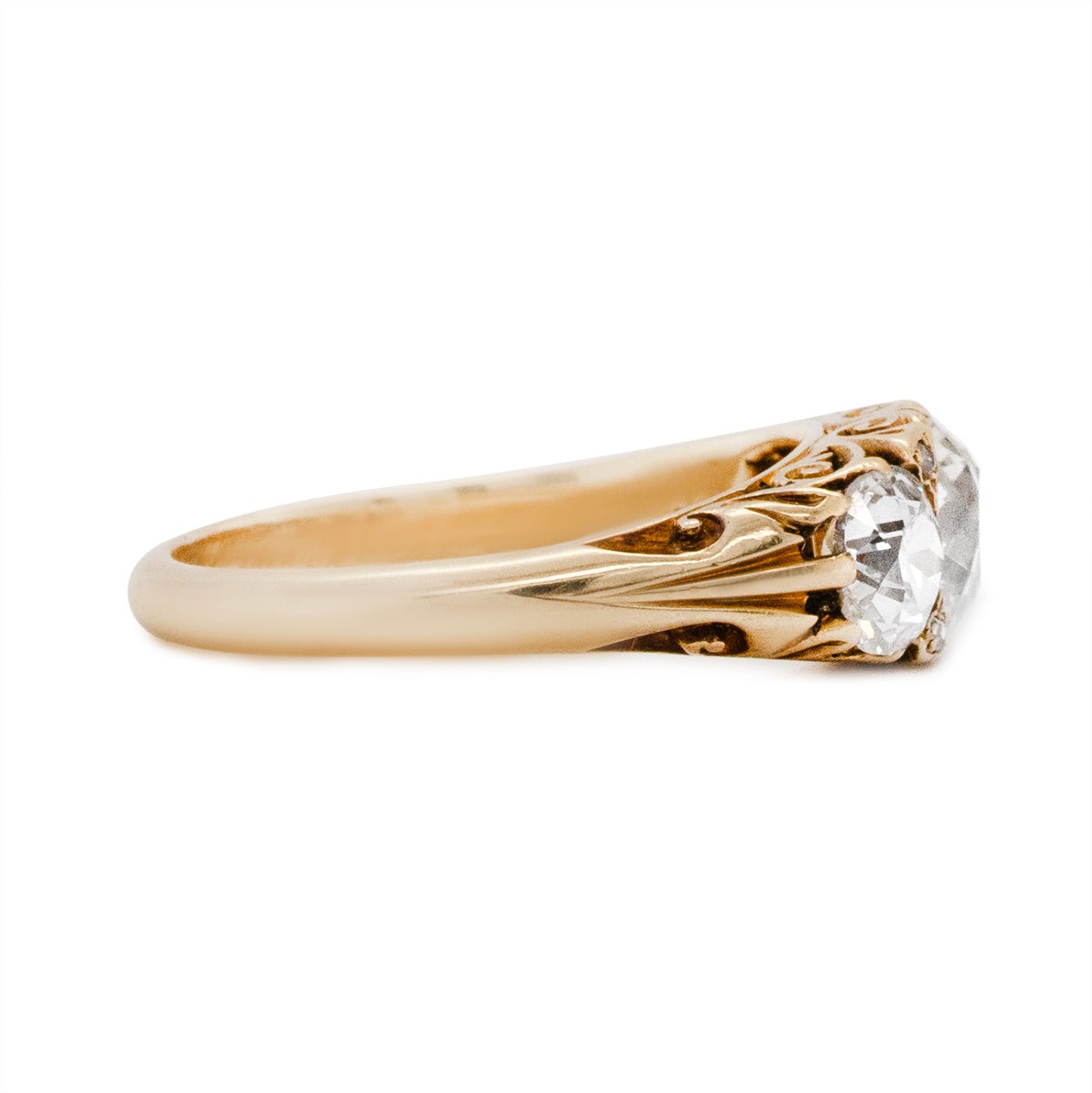 Victorian Old Mine Cut Diamond Ring-Charlotte Sayers Antique Jewellery