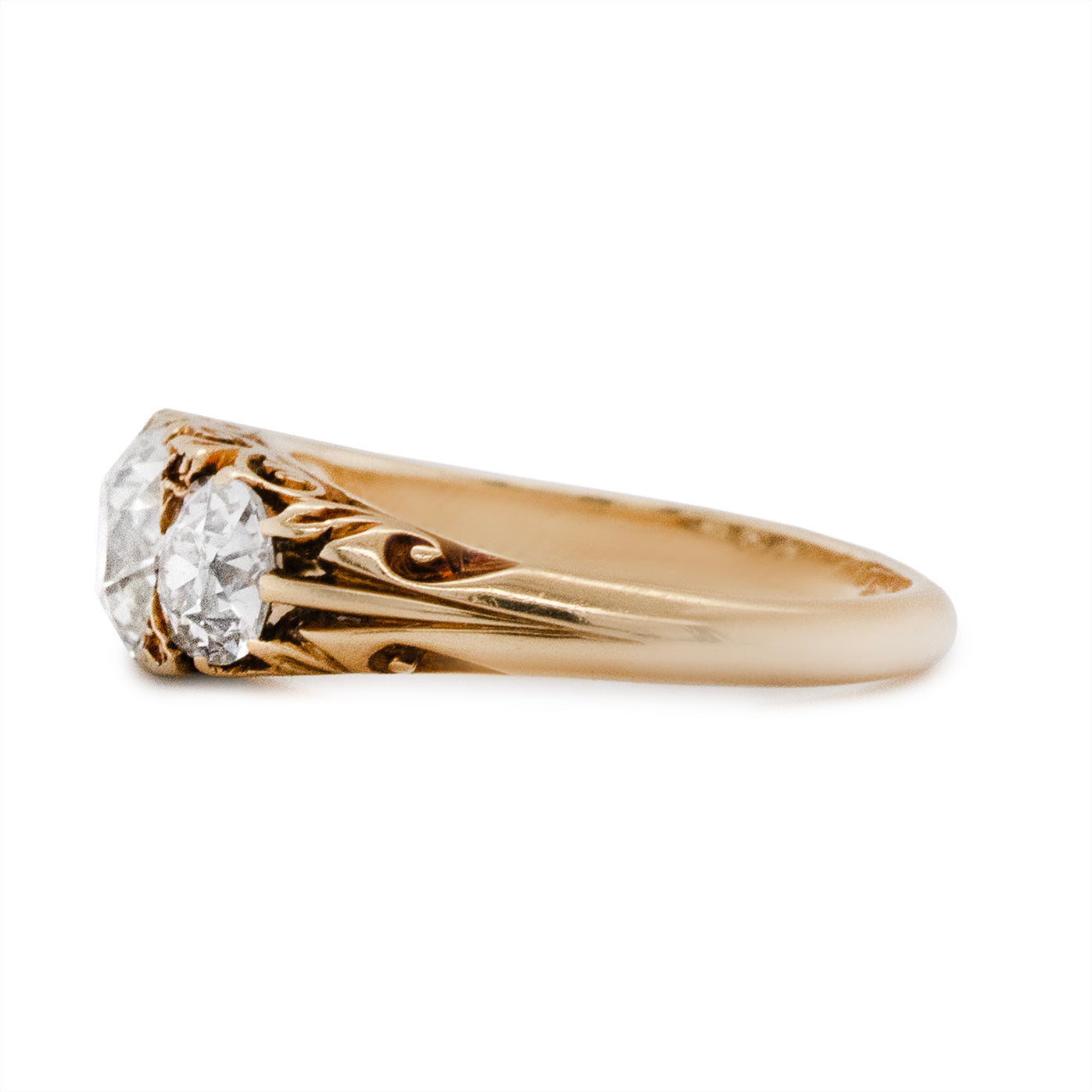 Victorian Old Mine Cut Diamond Ring-Charlotte Sayers Antique Jewellery
